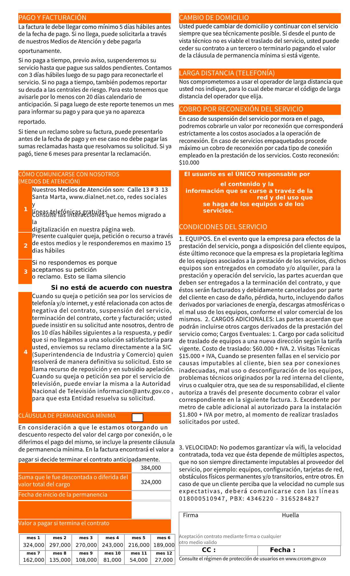 Imagen Contrato de Acceso a Intenet de Dialnet de Colombia